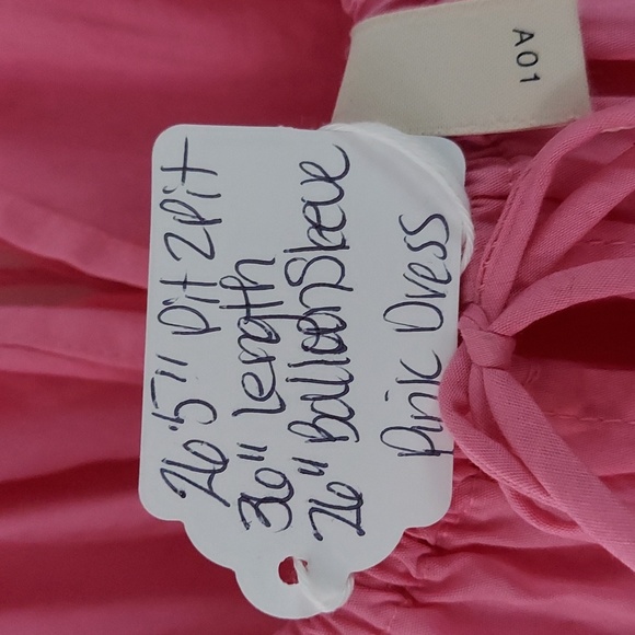 NWT H&M Balloon Sleeve Mini Flare Pink Dress - Picture 6 of 7